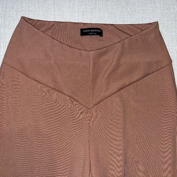 NAKED WARDROBE Size M Light Brown Leggings - Picture 1 of 3